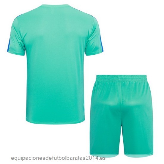 Nuevo Entrenamiento Conjunto Completo Barcelona 23/24 Verde Azul Baratas